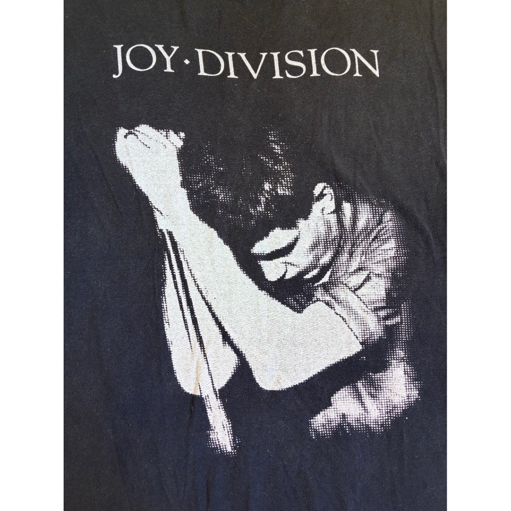Joy Division Ian Curtis Graphic T-Shirt Black Medium M Crewneck Band Tee